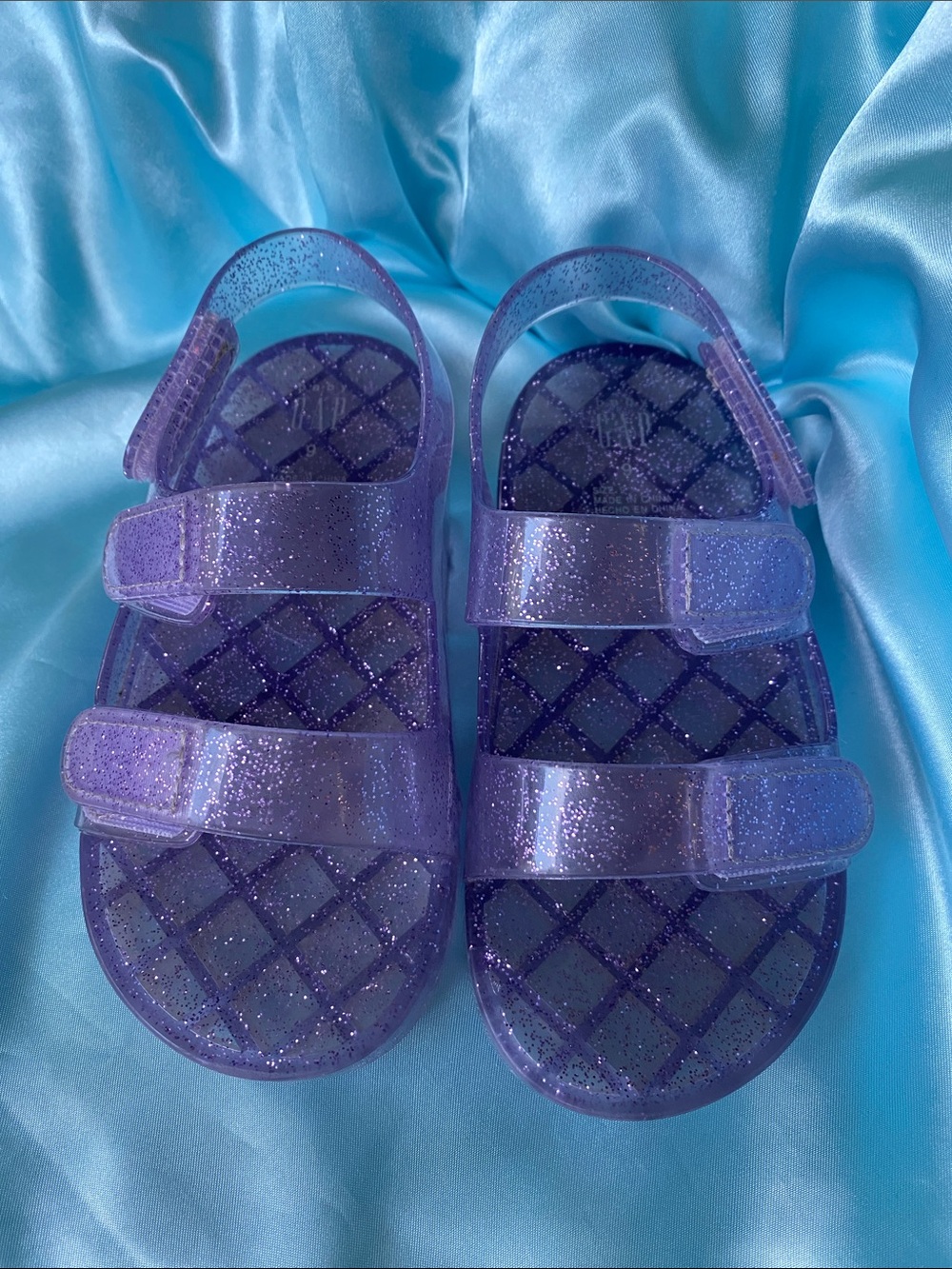 Baby Gap Kids Purple Glitter Jelly Sandals
